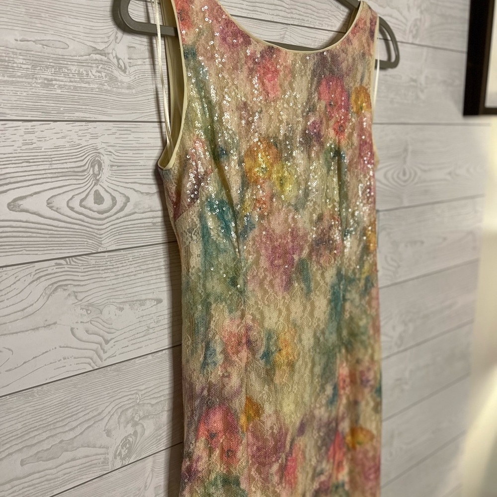 Studio One New York Sequined Pastel Multicolored Spring/Easter Dress